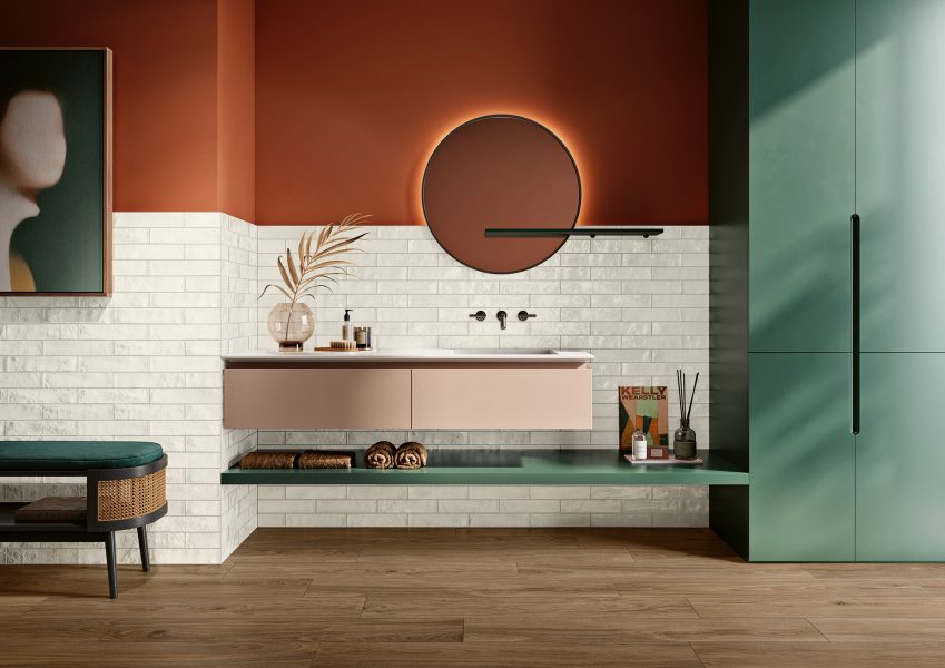 Kech White Brick 6,5x30 Cut Evergreen Brown 20x1210 R